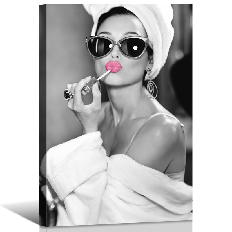 «Audrey Hepburn Portrait» sur toile, H 32 po x l 48 po