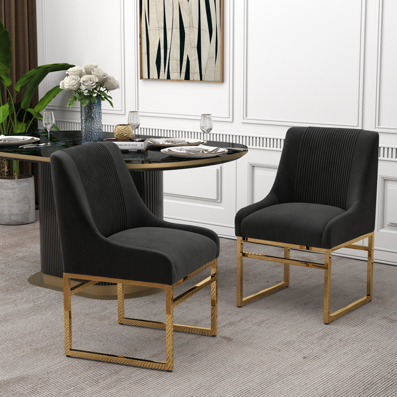 Chaise d'appoint Zanthia, Noir, 4