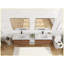 Meuble-lavabo mural 84 po avec lavabo à poser en résine, meuble-lavabo flottant avec 4 portes à fermeture douce et tablette de rangement