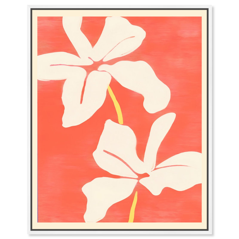 Art abstrait Hawaiana II, H 31 po x l 25 po, Cadre doré