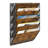 Wall File Organizer For Office, 5-Tier Rustic Hanging File Holder Wall Storage Rack For Documents/Magazine/Literature/File Folders/Mails/Envelopes, Brown
