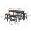 Table de salle à manger en bois et 4 tabourets Delja | August Grove®-960538512-960538514
