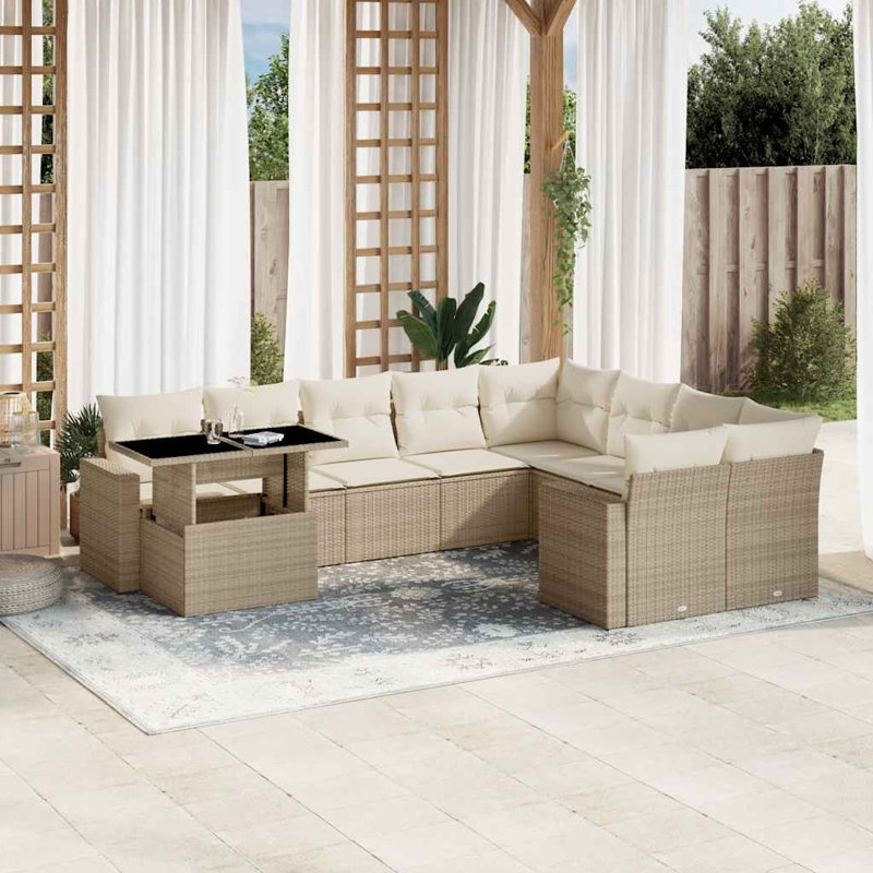 Vidaxl Garden Sofa Set Beige