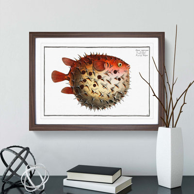 Prickly Blowfish by M.E. Bloch - Picture Frame Painting Print on MDF