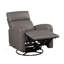 Fauteuil inclinable luxueux en cuir moka avec mouvement pivotant pour un confort et un style inégalés dans votre salon