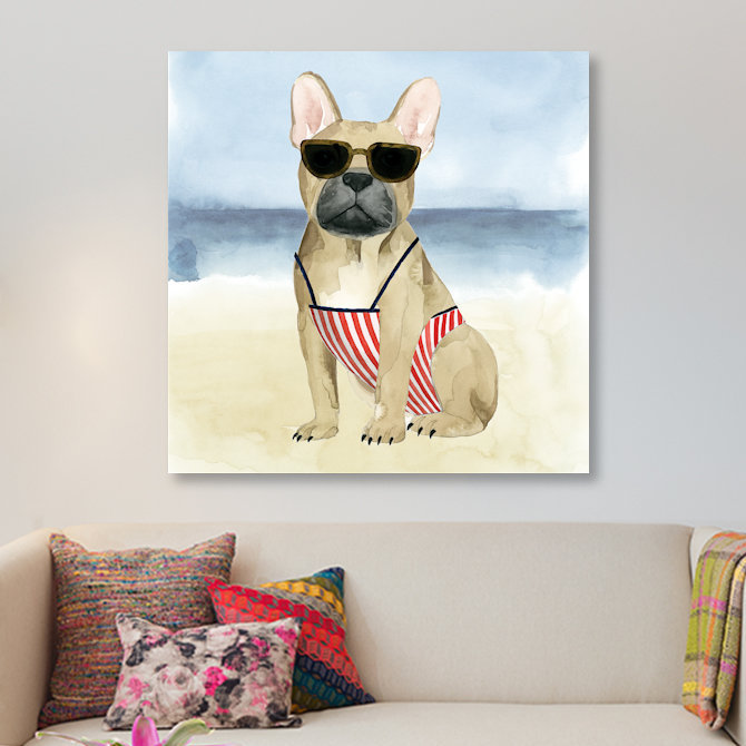 « hot dog i », impression sur toile, H 26 po x l 26 po x P 1,5 po, Toile tendue, Pas de tapis