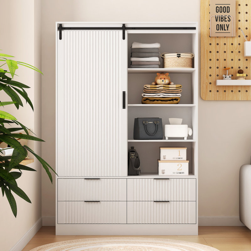 Armoire de rangement haute avec garde-robe de chambre à coucher