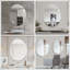 Miroir de salle de bain asymétrique avec verre argenté sans cuivre