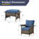 Maximin 4 - Pieces Outdoor Wicker Patio Chair Set with Ottomans and Cushions