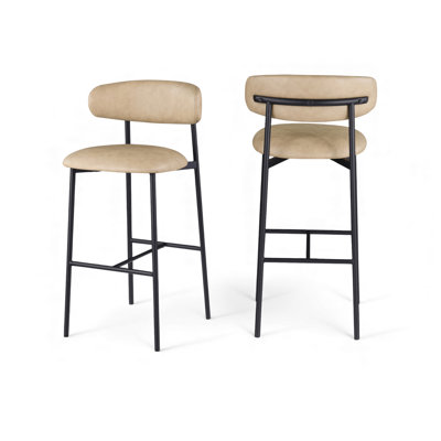 Lupita Vegan Leather Upholstered Bar Stool