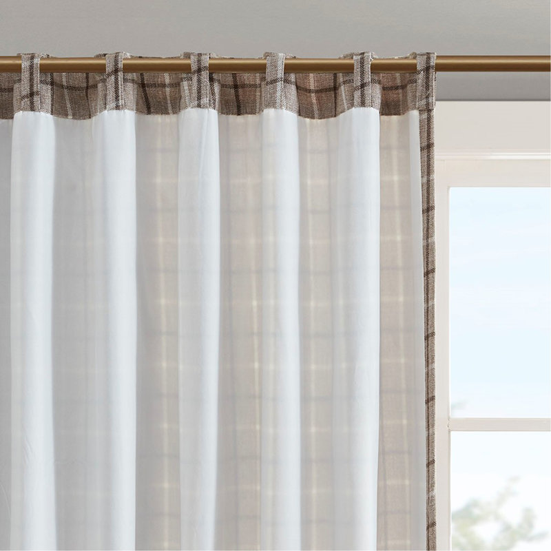 Desanka Polyester Room Darkening Curtain Only One Piece Panel, 50" W x 95" L, Brown
