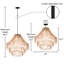 Luminaire suspendu dôme en métal ivoire et noir Ciela