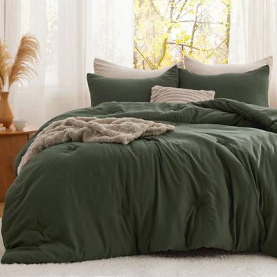 Bedsure Comforter Set-Cotton Like-Clover