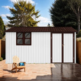 Abri de jardin avec fenêtre 10 pi x 12 pi - Remise de rangement extérieure en métal