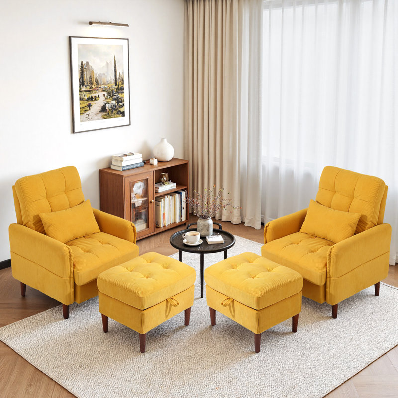 Upholstered Accent Chair, Orange