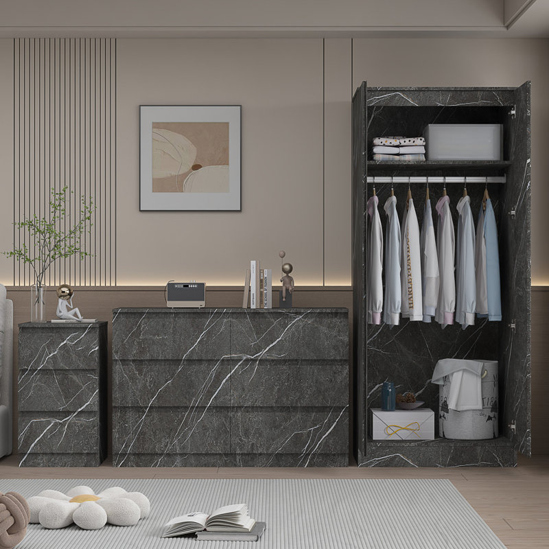 Deraz Piece Bedroom Set, Grey