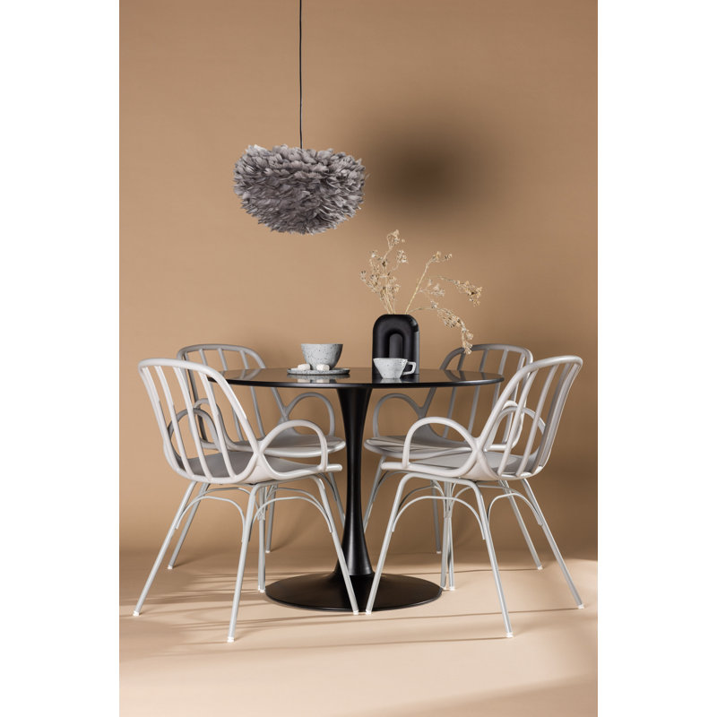 Canales 4 -Person Dining Set, Greige, Greige