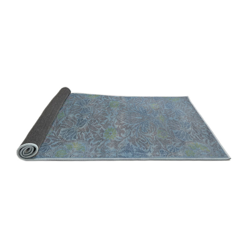 Tapis oriental bleu / rouge / vert, Rond 7 pi