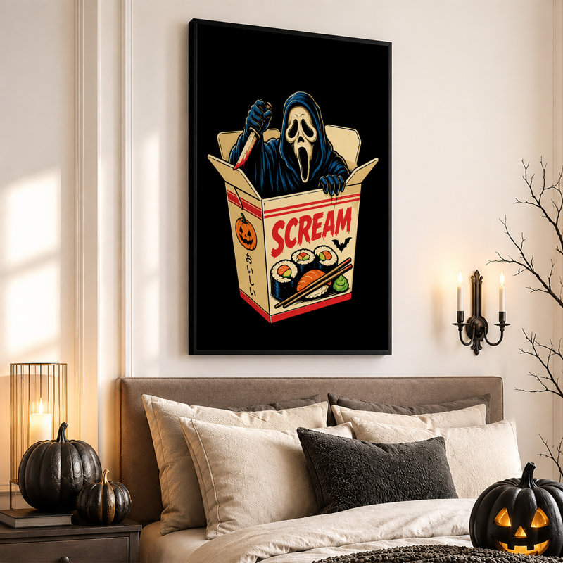 Art mural sur toile Ghostface Scream Killer, H 24 po x l 16 po