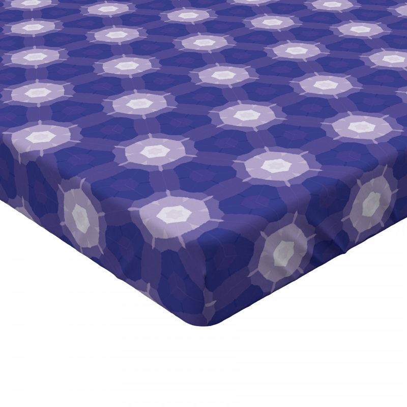 Microfiber Geometric Fitted Sheet, Full Fitted Sheet