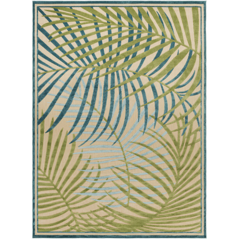 Willilams Floral Indoor / Outdoor Rug, Rectangle 5' x 7'6"