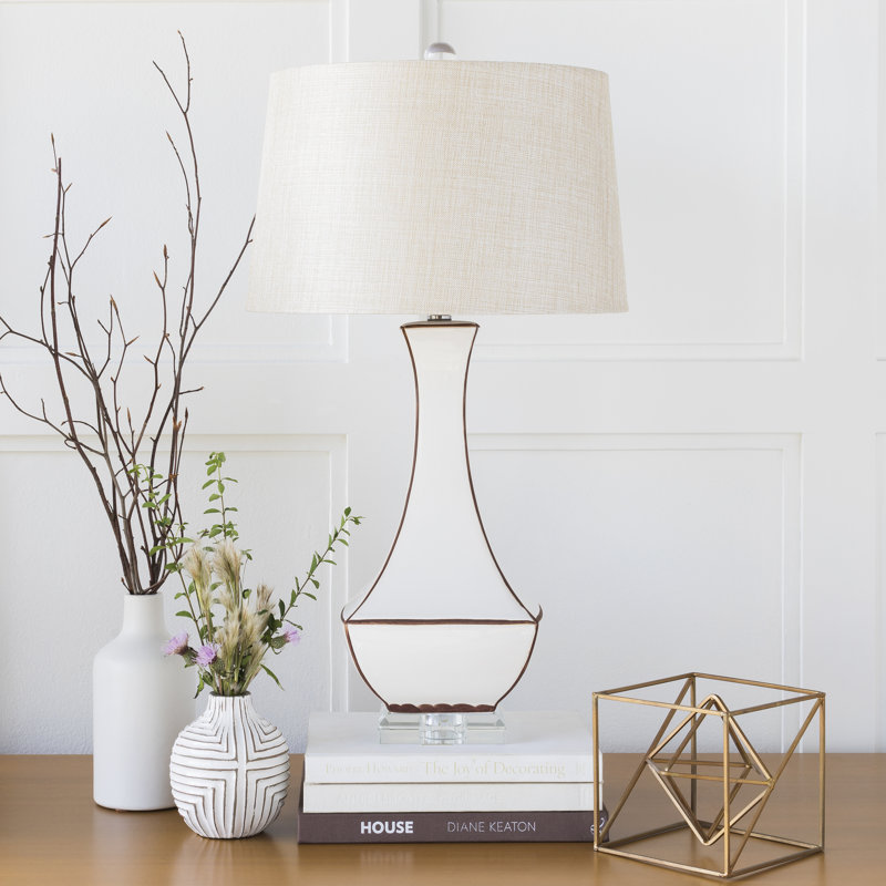 Sterling Table Lamp, White/Cream