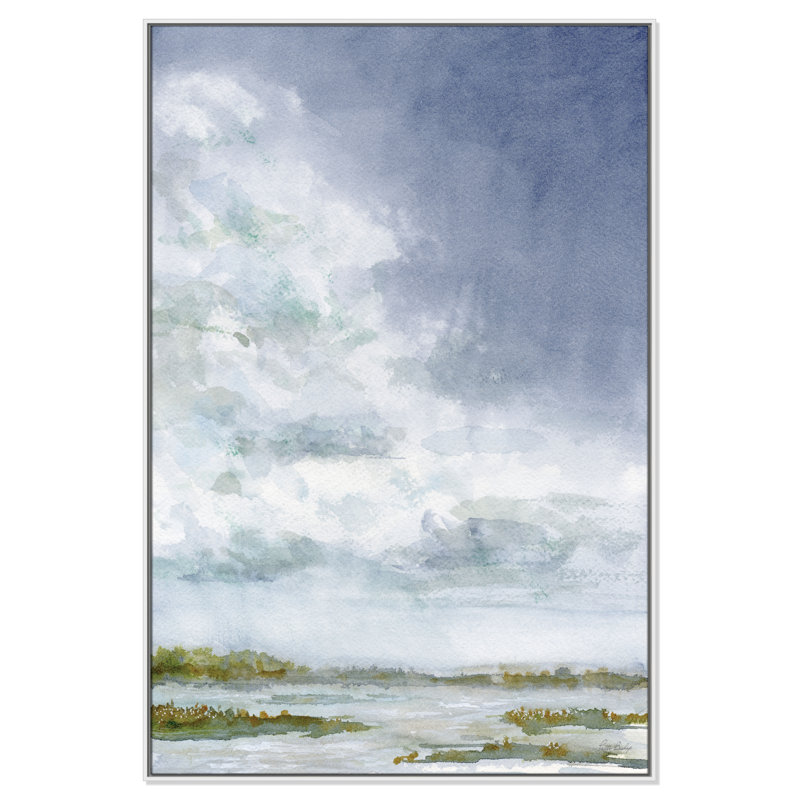 «Tolland Clouds Right Print» par Patti Bishop, H 61,5 po x l 41,5 po, Blanc