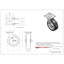 6 Inch Rubber on Aluminum Caster Set with Roller Bearing and Swivel Lock SCC|SCC-30CS620-RAR-BSL-4
