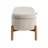 Mid-Century Style Taupe Bench With Corduroy And Plywood Construction Storage Compartment-2097873642