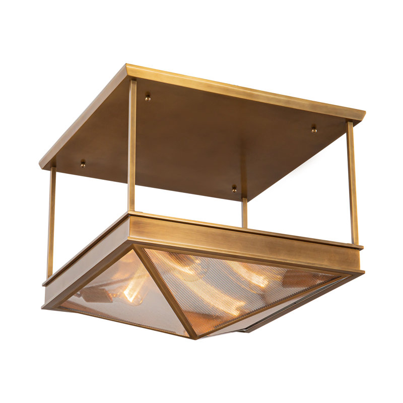 Cairo 4 - Light Semi Flush Mount, Vintage Brass