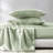 King Satin Luxury Bedding - Wrinkle- Feature. Suits Mattresses Up To 16". Contains 1 Flat Sheet, Fitted Sheet And 4 Pillowcases. Silky Serene. Materials. Sage Ensemble Wrinkle-. Fits Up 16"-126094273-126094272