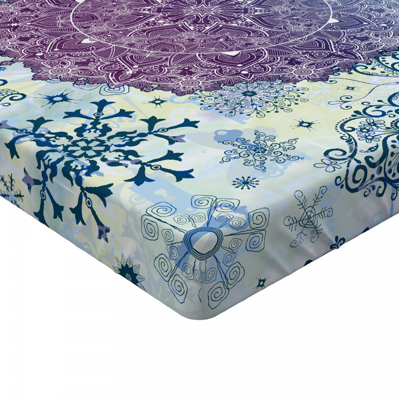 Mandala Microfiber Fitted Sheet, Full/Double Fitted Sheet