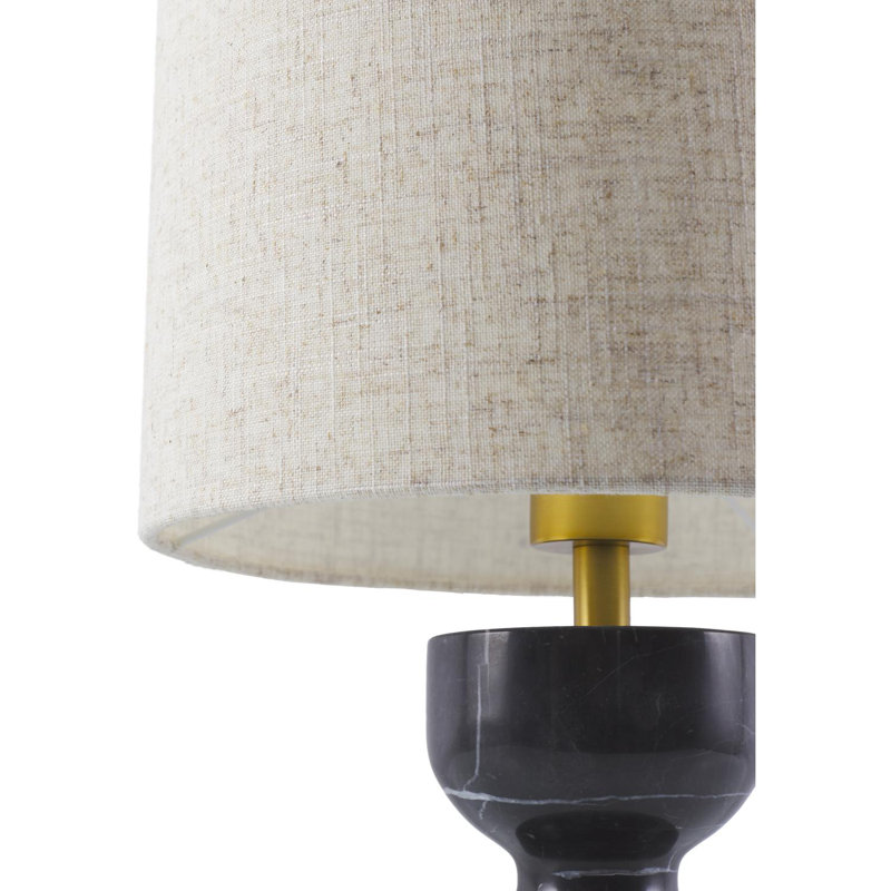 Lampe de table Shanniya, Noir, noir, noir, noir