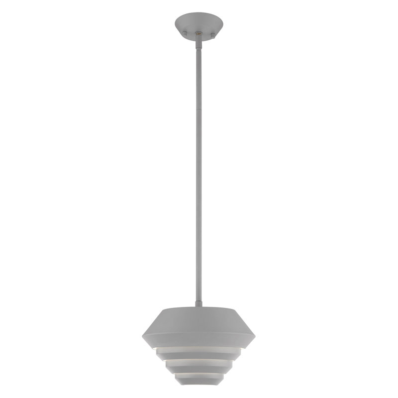 Luminaire suspendu en dome à 1 lumière, Gris nordique