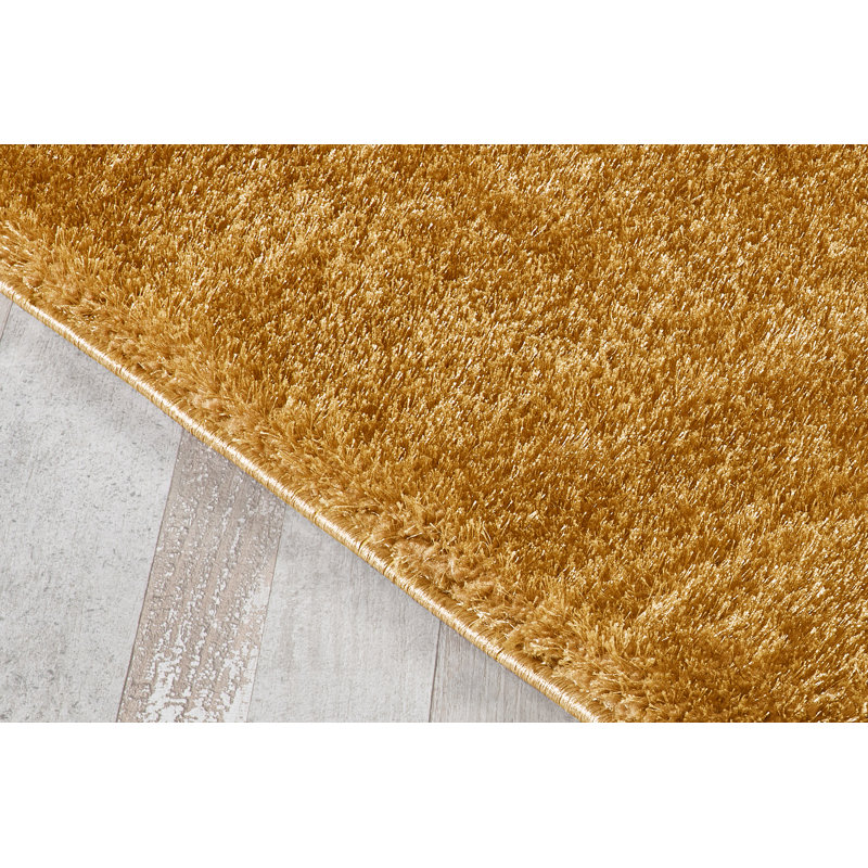Donata Solid Colour Shag Area Rug, Rectangle 80 x 150cm