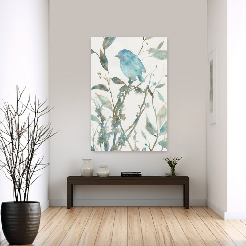 Art mural bleu sarcelle bleu sarcelle Silhouette II, H 60 po x l 40 po