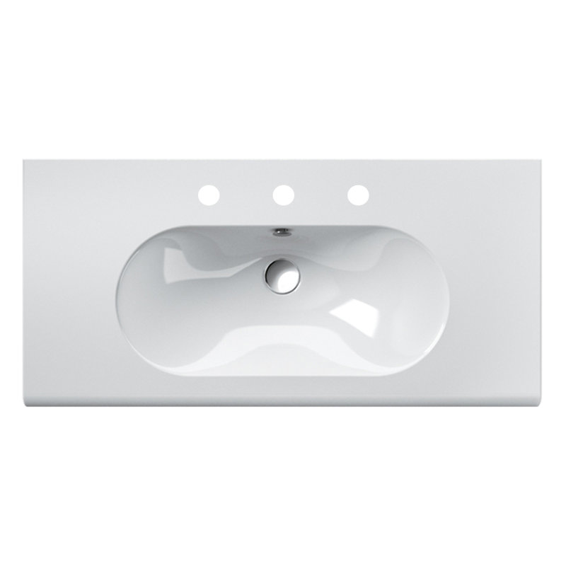 Sfera 39.37'' L Bathroom Sink, 8" Centers