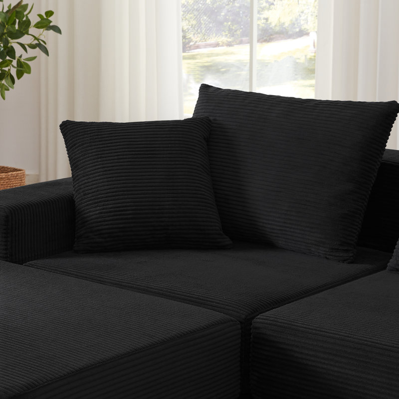 Canapé modulaire modulaire Loveaeat Cloud, Noir