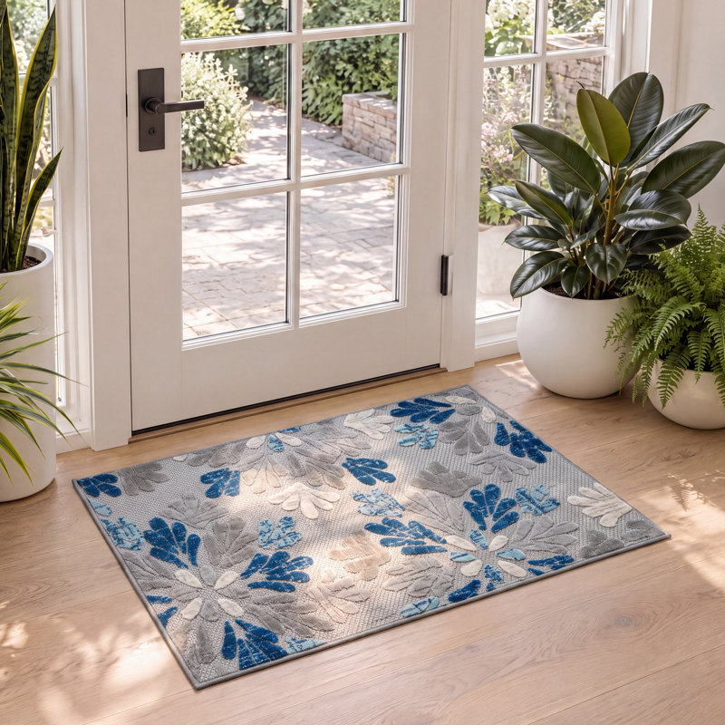 Tapis d'intérieur / extérieur floral Kellems Performance, Rectangulaire 3 pi x 5 pi