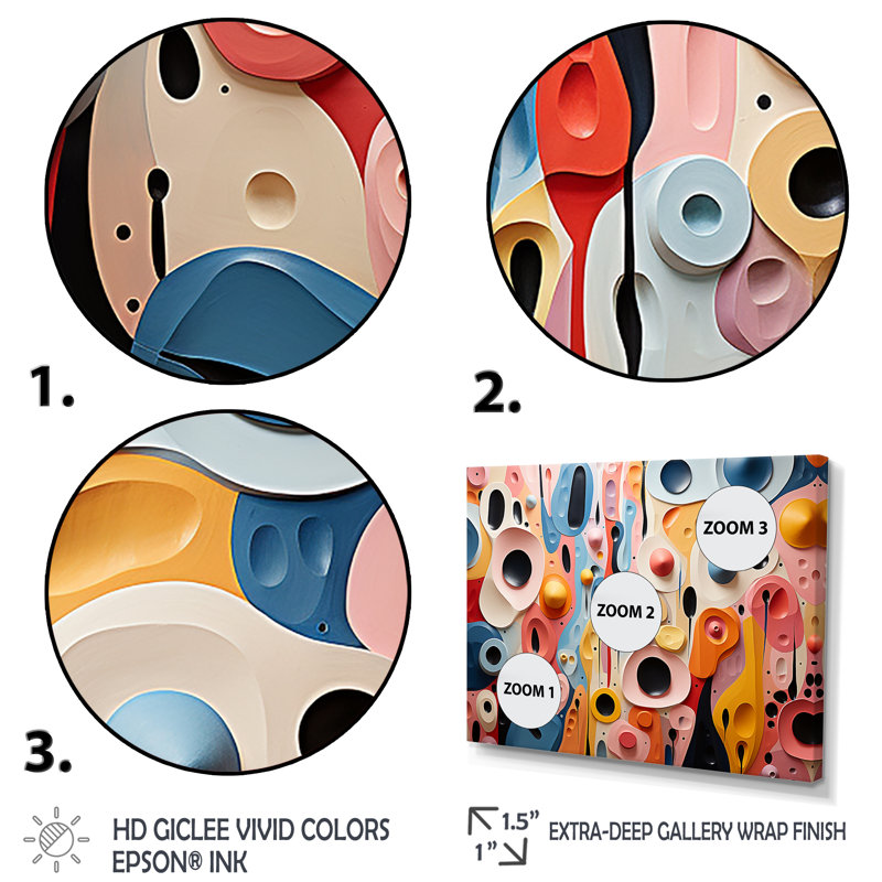 Art liquide coloré abstrait tourbillonnant II - formes abstraites modernes, art mural, H 24 po x l 32 po x P 1 po
