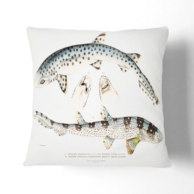 Square Throw Cushion, 40cm H x 40cm W x 15cm D, White
