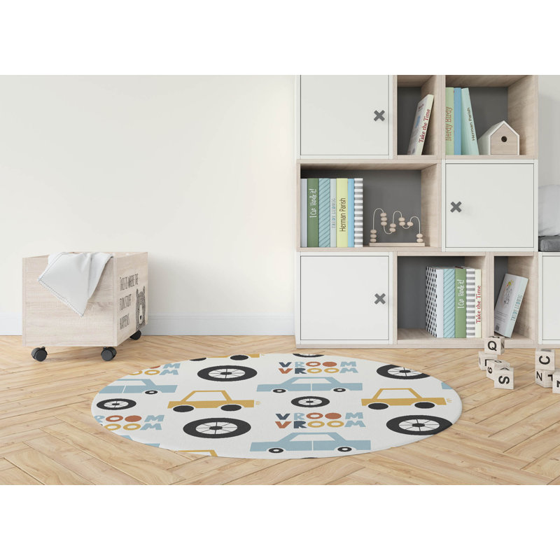 Tapis de jeu Vroom, Ivoire / or / orange