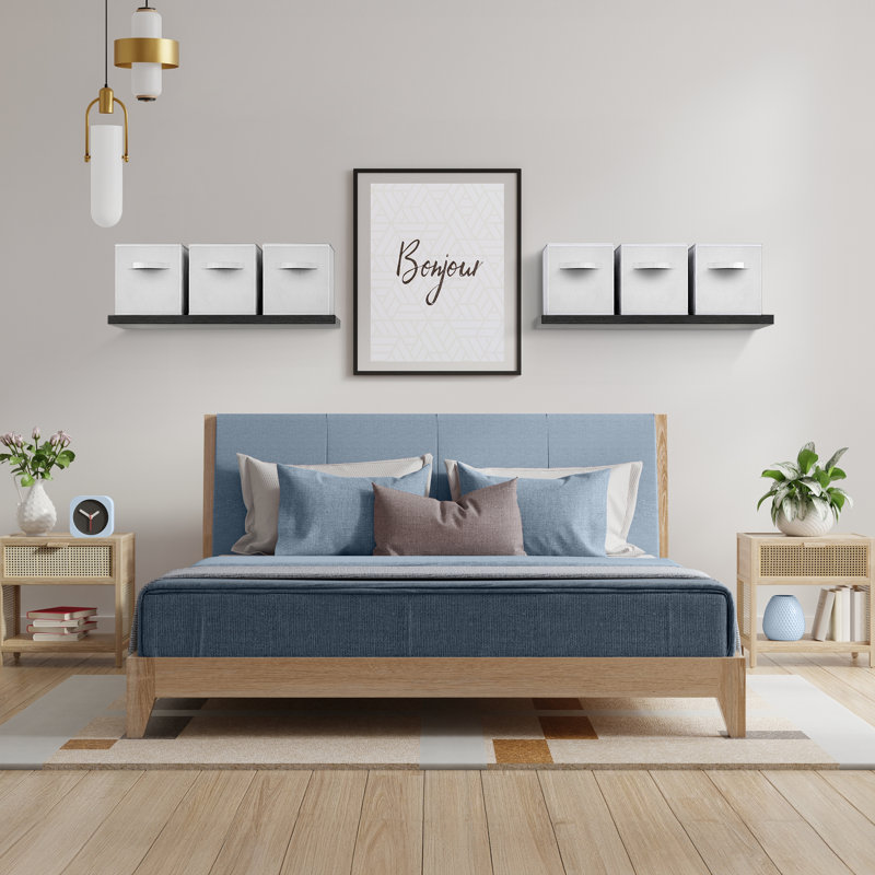 13 po cubes de rangement pliables avec poignées 1 pièce, blanc, Blanc