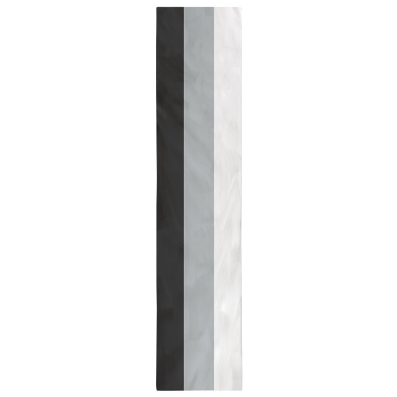 Las Vegas Football Stripes Table Runner, 72" L x 16" W, Black/Light Gray, Polyester