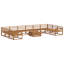  Outdoor Sofa Set 11 Pcs Natural Solid Acacia Wood