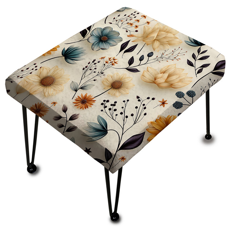 Motif Botanical Nomad Boho - Repose-pieds rectangulaire Boho