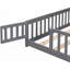 Lit double pleine grandeur avec porte, cadre de lit plateforme en bois massif pour la chambre à coucher, aucun sommier requis, solide et durable-1449607181-1449607184