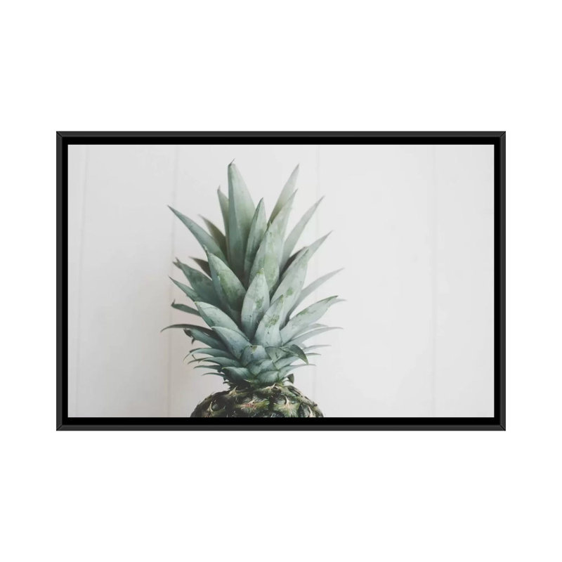 « ananas top ii », reproduction de photo sur toile, H 18 po x l 26 po x P 1,5 po, Toile avec cadre noir, Pas de tapis