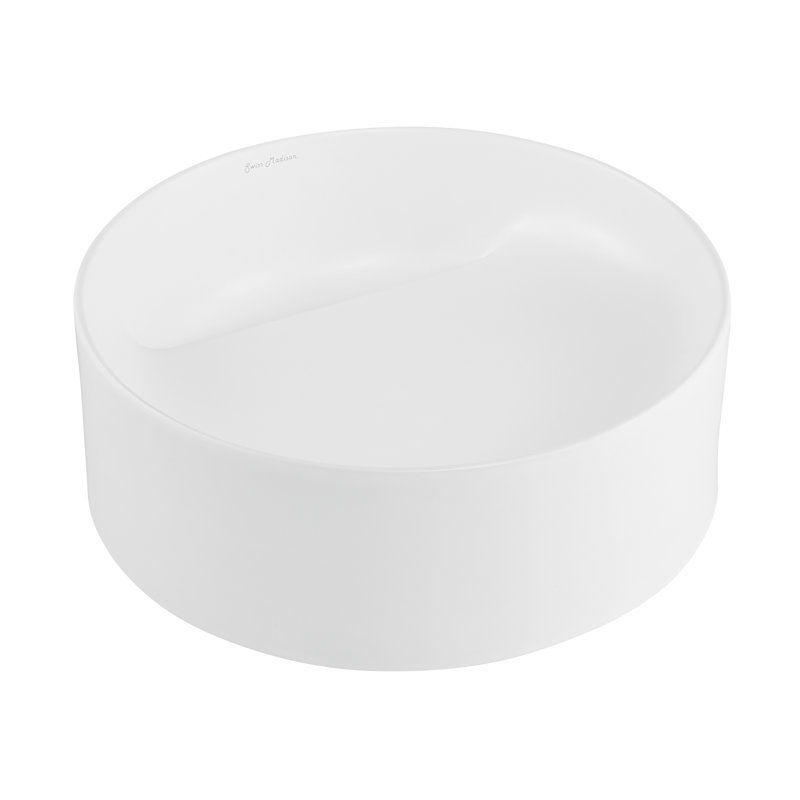 Beau 16.5" Round Vessel Bathroom Sink, Matte White