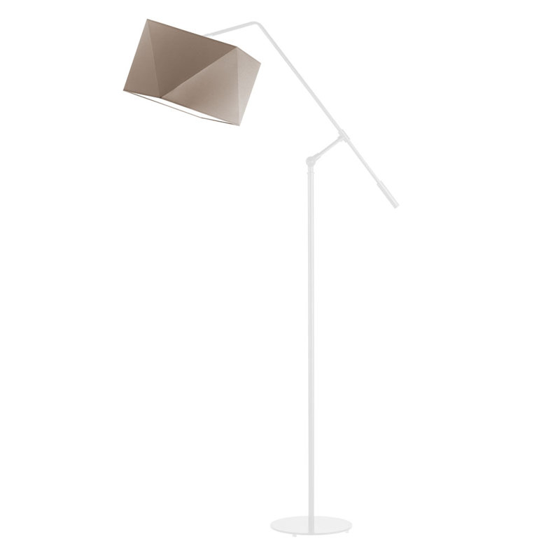 Bullins 170cm Swing Arm Floor Lamp, Beige